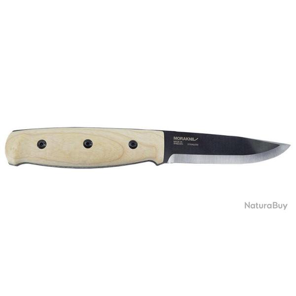Couteau � lame fixe Morakniv Lok BlackBlade manche fr�ne - Bois naturel