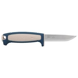 Couteau &agrave; lame fixe Morakniv Risberg acier inoxydable recycl&eacute; - Bleu