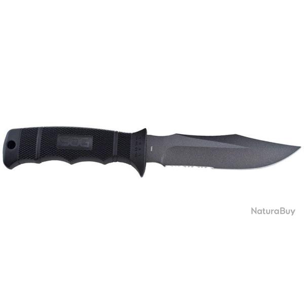 Couteau � lame fixe SOG Seal Pup acier AUS8 lame 121 mm - Noir