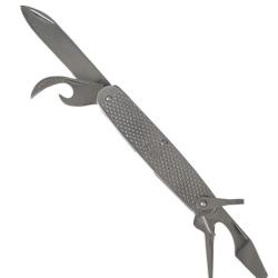 Couteau de poche type arm&eacute;e US Mil-Tec tout acier inoxydable - Autre