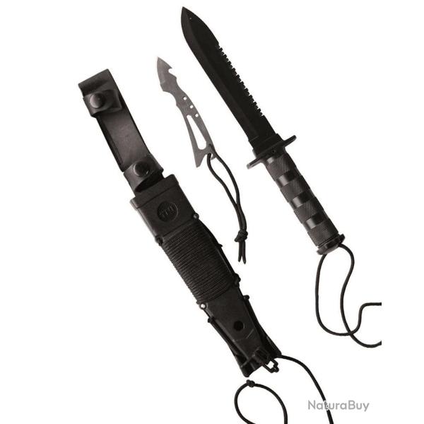 Couteau de survie Mil-Tec lame inox 16 cm avec n�cessaire - Autre