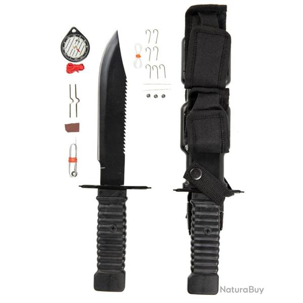 Couteau de survie Mil-Tec Special Forces lame inox 18,5 cm - Autre