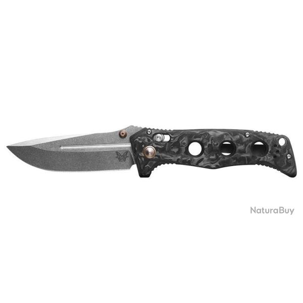 Couteau pliant Benchmade Adamas 275 acier MagnaCut lame 97 mm - Gris et noir