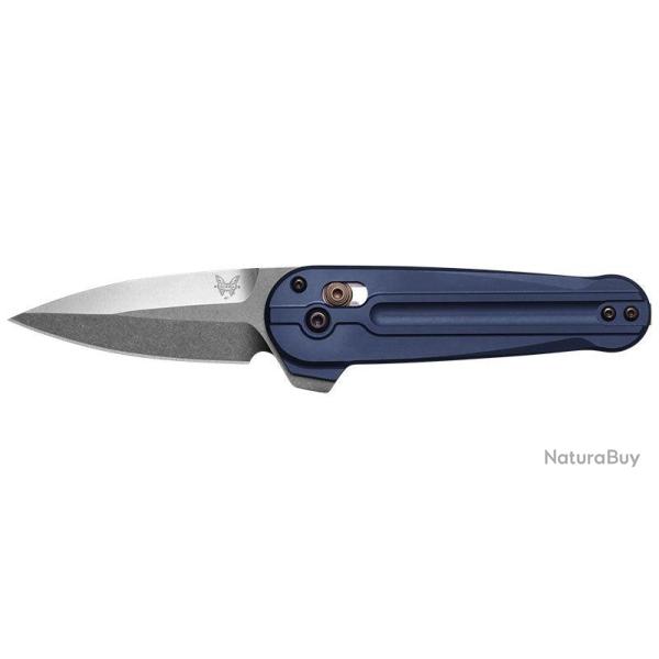 Couteau pliant Benchmade Lowden M390 491 acier M390 lame 71 mm - Bleu