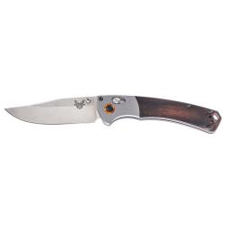 Couteau pliant Benchmade Mini Crooked River 86 mm - Bois naturel