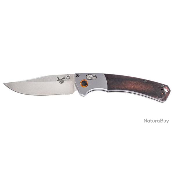 Couteau pliant Benchmade Mini Crooked River 86 mm - Bois naturel