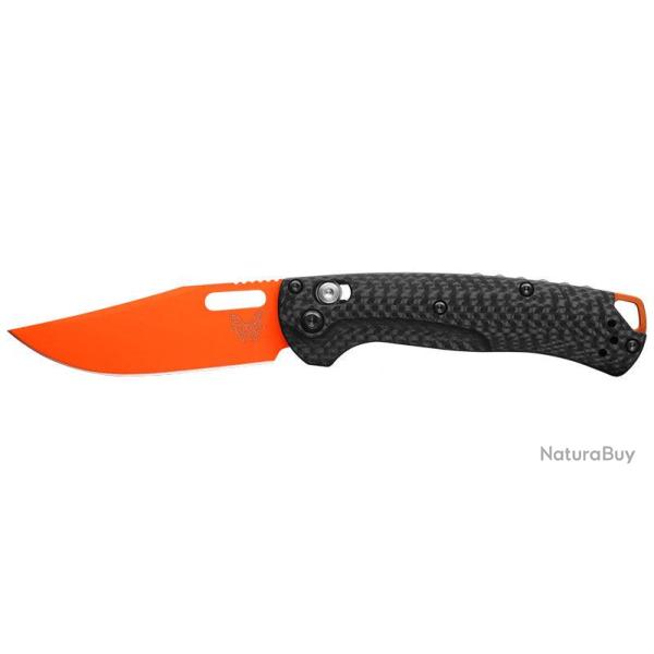 Couteau pliant Benchmade Mini Taggedout CPM Magnacut - Noir et gris