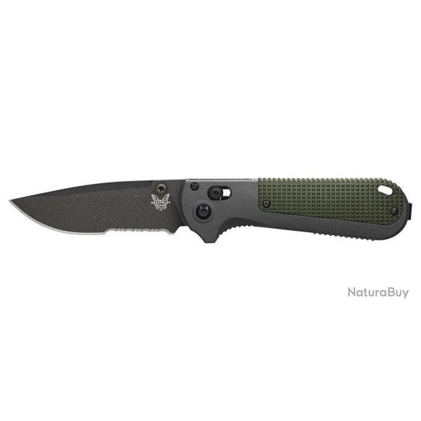 Couteau pliant Benchmade Redoubt - Mixte 430 acier CPM D2 - Gris et vert