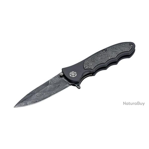 Couteau pliant Boker Leopard-Damascus III Collection - Noir