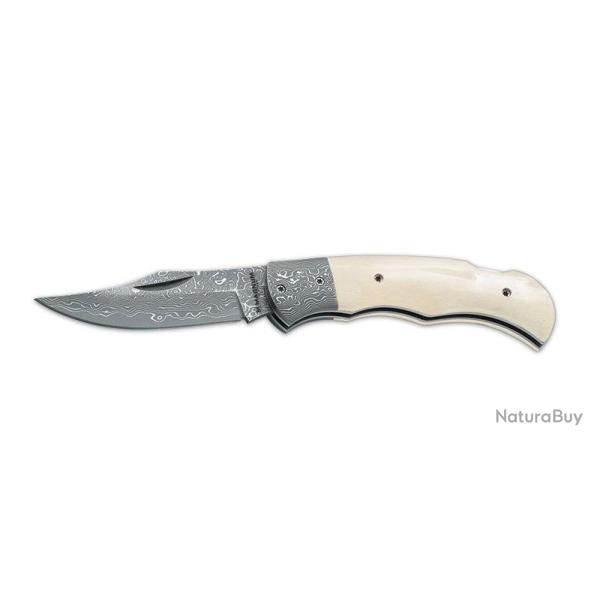 Couteau pliant Boker Magnum Damascus Bone acier Damas - Os naturel