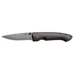 Couteau pliant Boker Plus Damas Gent 1 acier Damas lame 82 mm - Bois naturel
