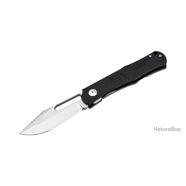 Couteau pliant Boker Plus Sliplock acier 14C28N lame 77 mm - Noir et gris