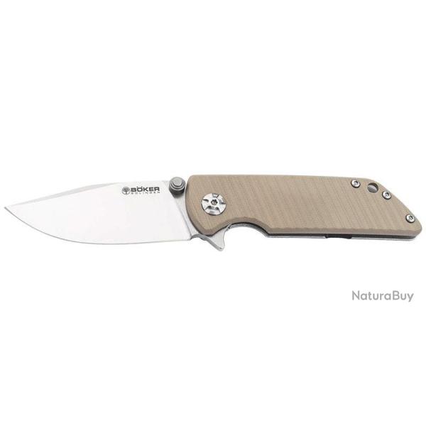 Couteau pliant Boker Sherman EDC II G10 acier MagnaCut - Beige et gris