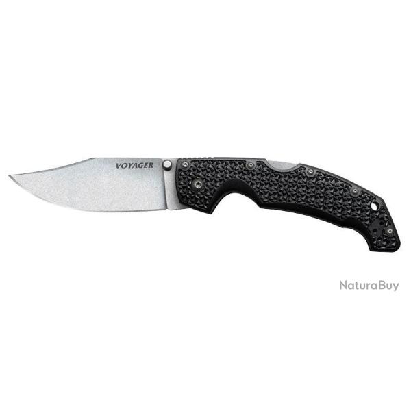 Couteau pliant Cold Steel Voyager Large acier AUS10A - Noir / Clip point