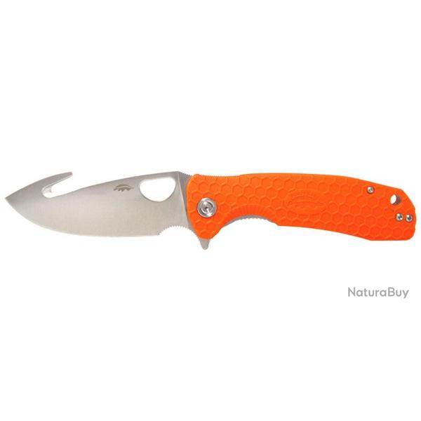 Couteau pliant Honey Badger Large Hook acier 8Cr13MoV - Orange