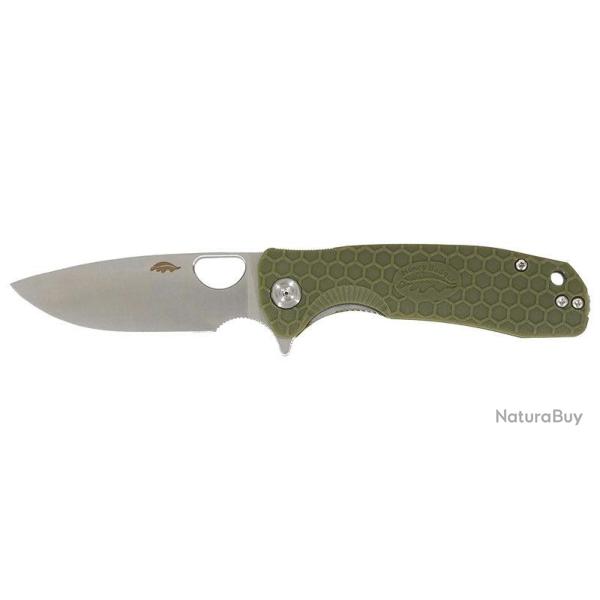 Couteau pliant Honey Badger Medium Flipper Ver acier 8Cr13MoV - Vert