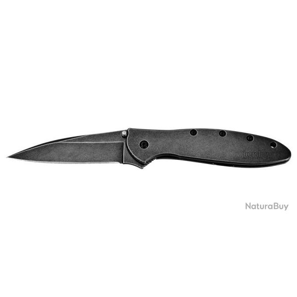 Couteau pliant Kershaw Leek Blackwash 1660 acier 14C28N - Gris