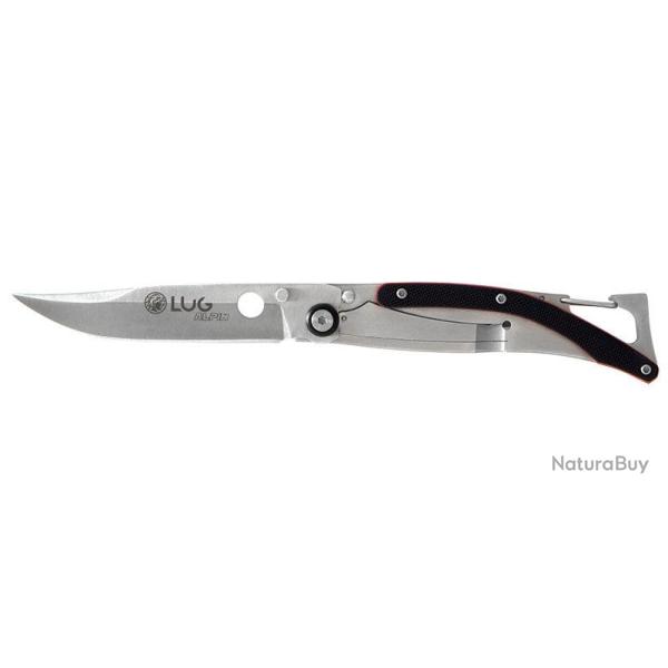 Couteau pliant Lug SP1S SP1SB acier 7Cr17MoV lame 80 mm - Noir et rouge
