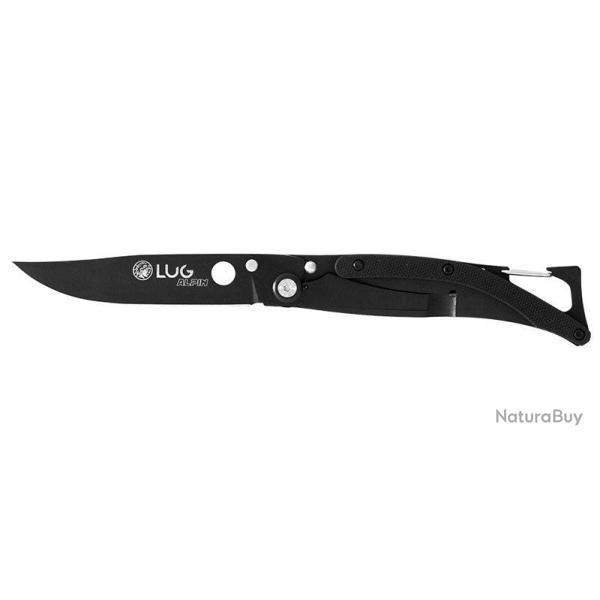 Couteau pliant Lug SP1T SP1TB acier 7Cr17MoV lame 80 mm - Noir et gris