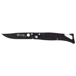Couteau pliant Lug SP1T SP1TB acier 7Cr17MoV lame 80 mm - Noir et rouge
