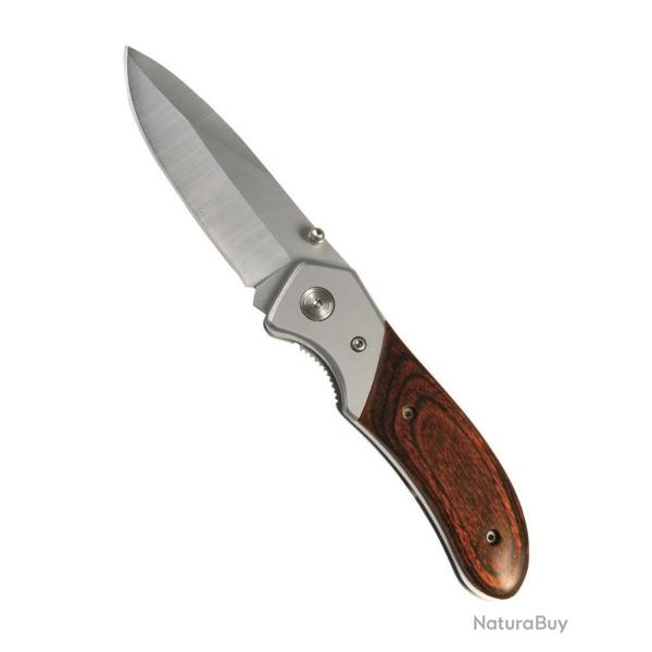 Couteau pliant Mil-Tec manche en bois Pakka - Autre