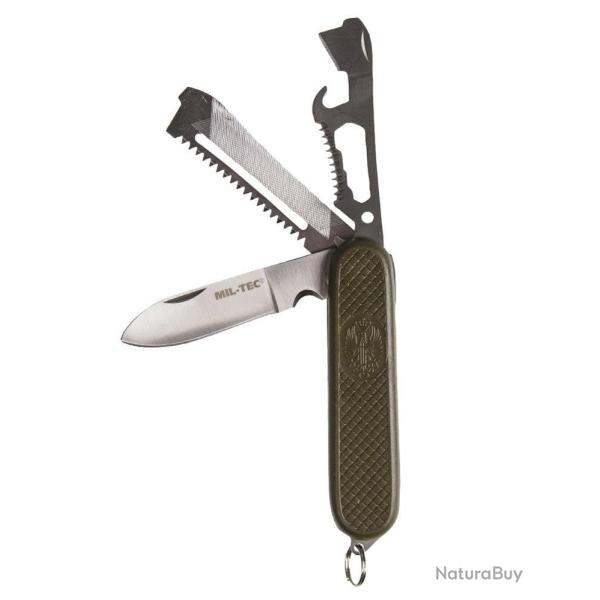 Couteau pliant multifonctions type arm�e espagnole Mil-Tec - Vert olive