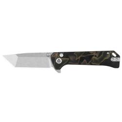 Couteau pliant QSP Grebe T 148F1 acier 14C28N lame 76 mm - Noir et marron