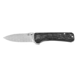 Couteau pliant QSP Hawk 131E acier Damas lame 82 mm lame drop - Gris