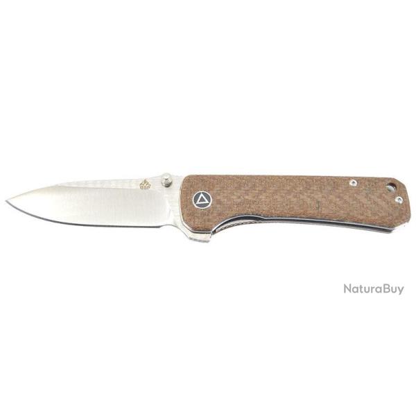Couteau pliant QSP Hawk 131G acier 14C28N lame 82 mm lame drop - Marron