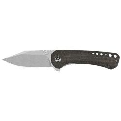 Couteau pliant QSP Kestrel acier 14C28N lame 73 mm lame clip - Marron