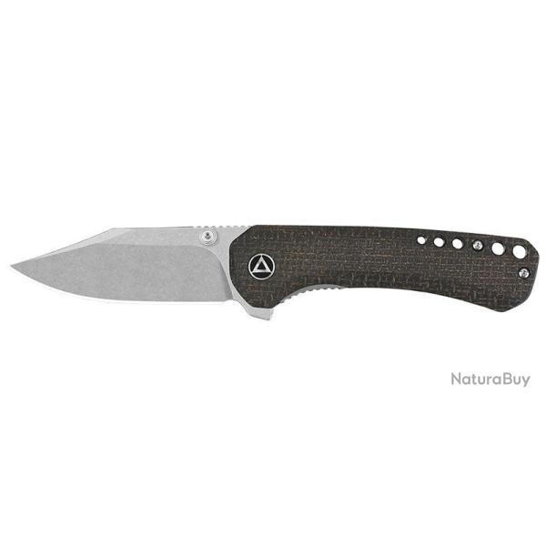 Couteau pliant QSP Kestrel acier 14C28N lame 73 mm lame clip - Marron