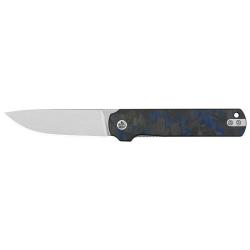 Couteau pliant QSP Lark acier 14C28N lame 80 mm lame drop - Noir et bleu