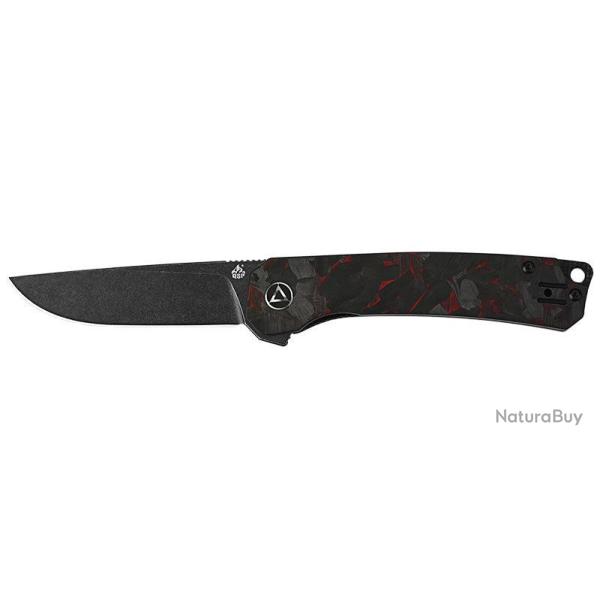Couteau pliant QSP Osprey acier 14C28N lame 82 mm lame drop - Noir et rouge
