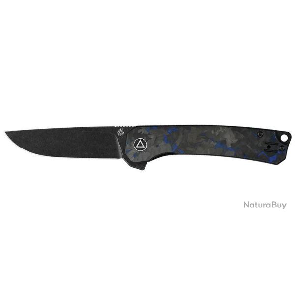 Couteau pliant QSP Osprey acier 14C28N lame 82 mm lame drop - Noir et bleu