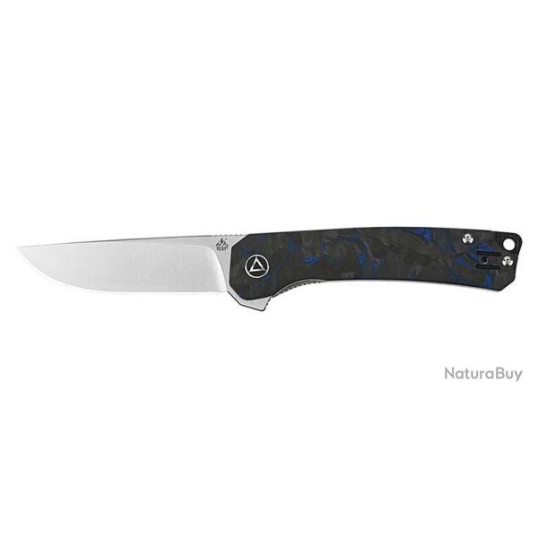 Couteau pliant QSP Osprey shredded acier 14C28N lame 82 mm - Gris et bleu