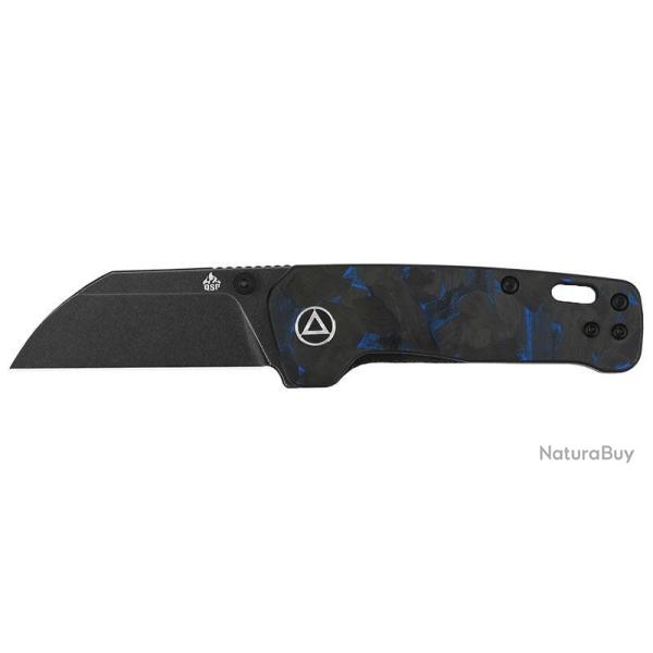 Couteau pliant QSP Penguin Mini acier 14C28N lame 58 mm - Noir et bleu