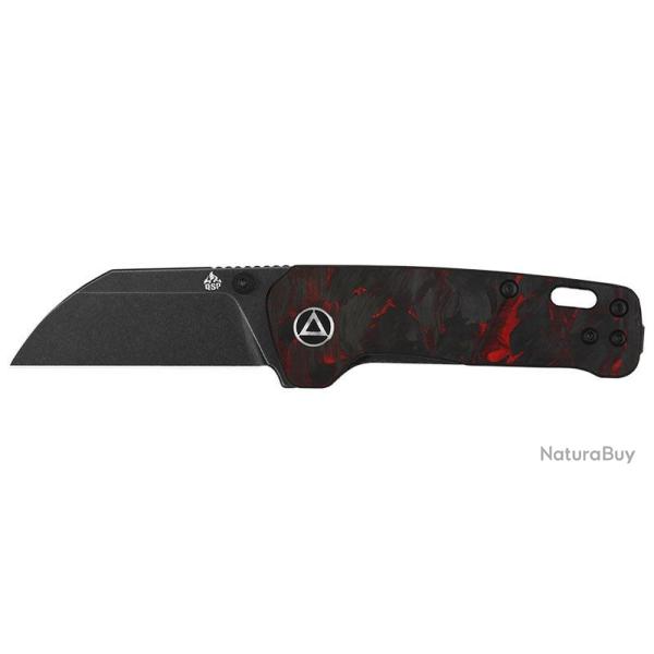 Couteau pliant QSP Penguin Mini acier 14C28N lame 58 mm - Noir et rouge