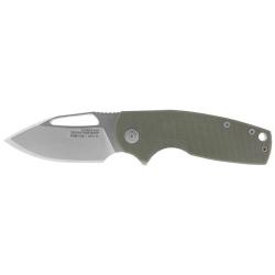 Couteau pliant SOG Stout FLK acier CRYO D2 lame 66 mm - Vert olive