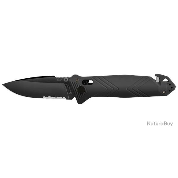 Couteau pliant TB Outdoor CAC Mixte - 4 fonctions acier Nitrox - Noir