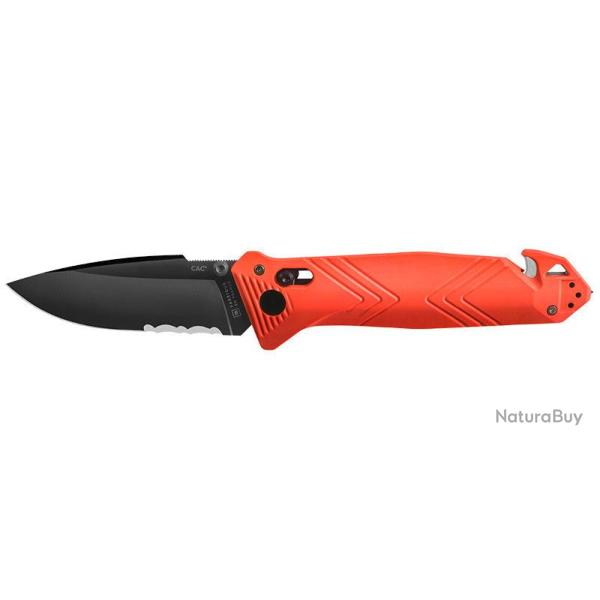 Couteau pliant TB Outdoor CAC Mixte - 4 fonctions acier Nitrox - Rouge