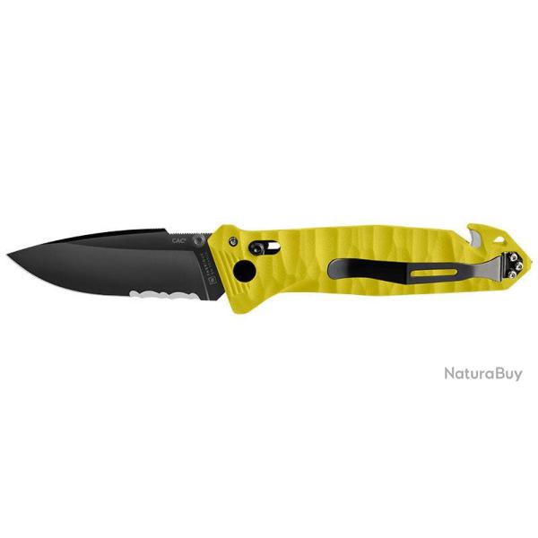 Couteau pliant TB Outdoor CAC Mixte Toxifi� - 4 fonctions - Jaune