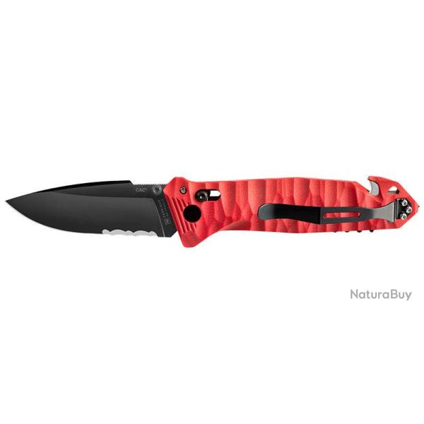 Couteau pliant TB Outdoor CAC Mixte Toxifi� - 4 fonctions - Rouge
