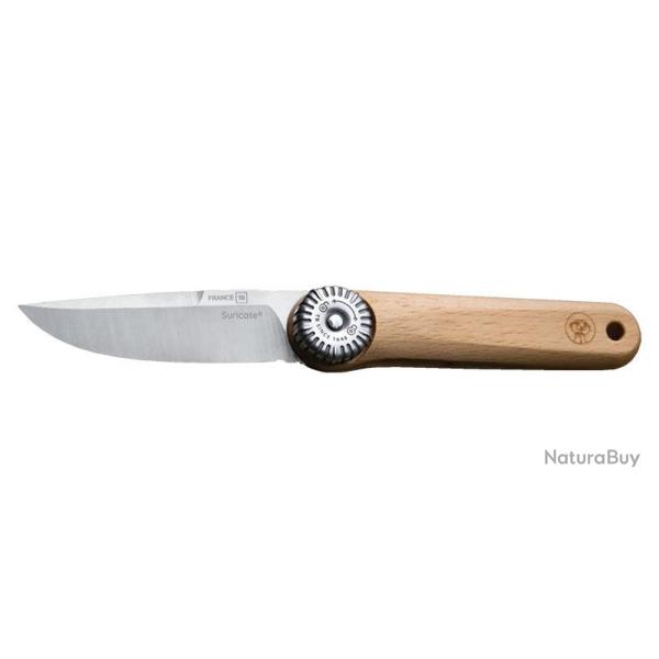 Couteau pliant TB Outdoor Suricate acier X46Cr13 lame 80 mm - Bois naturel