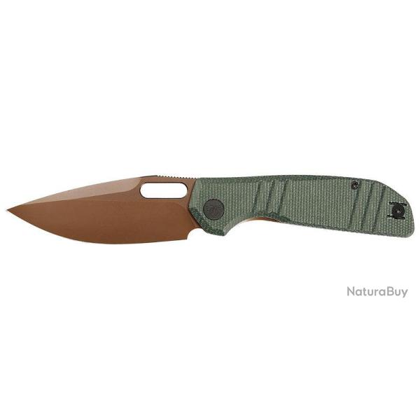 Couteau pliant Trivisa Gecko-GM acier 14C28N lame 86 mm - Vert