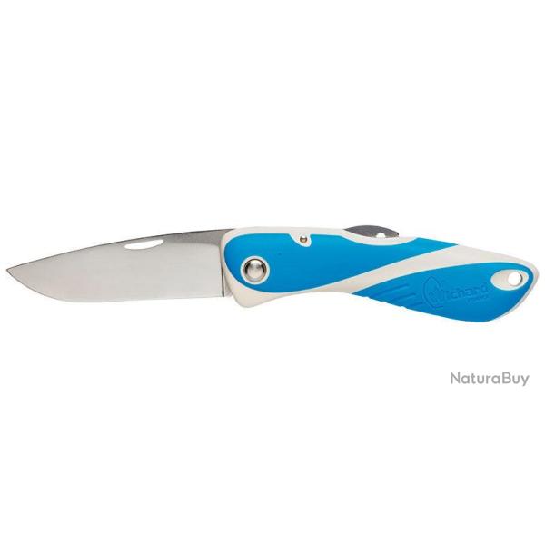 Couteau pliant Wichard Aquaterra Lame simple 10136 acier 420 HC - Bleu