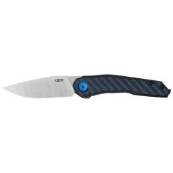 Couteau pliant Zero Tolerance Mod&egrave;le 0545 clip point acier CPM - Bleu et gris