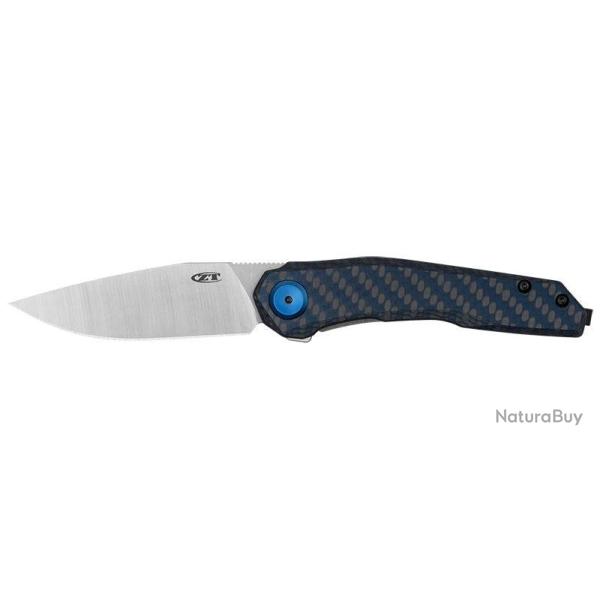 Couteau pliant Zero Tolerance Mod�le 0545 clip point acier CPM - Bleu et gris