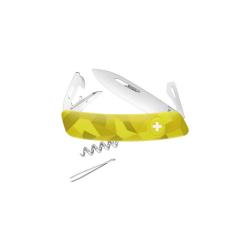 Couteau suisse Swiza C03 manche incurv&eacute; 6 outils lame 75 mm - Vert