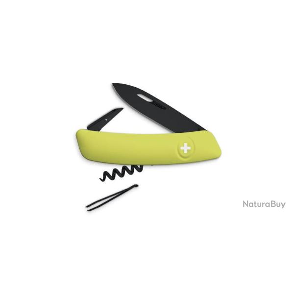 Couteau suisse Swiza D01 ALLBLACK 4 fonctions lame 75 mm - Vert