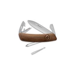 Couteau suisse Swiza D04 Allmatt plaquettes bois 6 outils - Noyer
